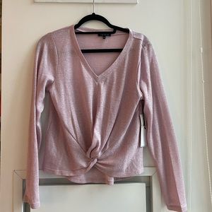 1.state pink knotted sweater